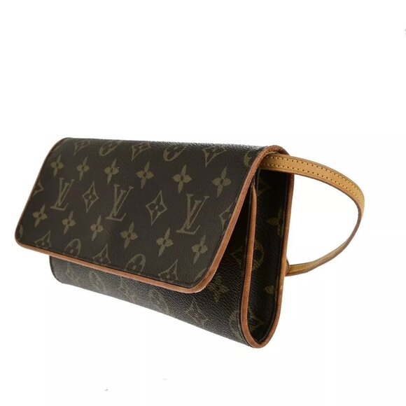 Auth LOUIS VUITTON Pochette Twin GM 2Way Shoulder Bag Monogram Brown - Picture 11 of 16